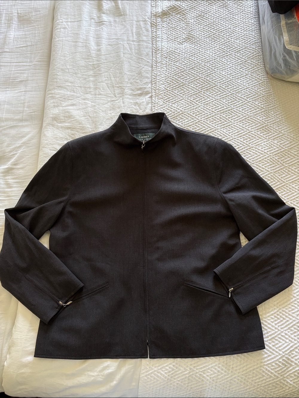 Lauren Ralph Lauren Worsted Wool Full Zip Coat